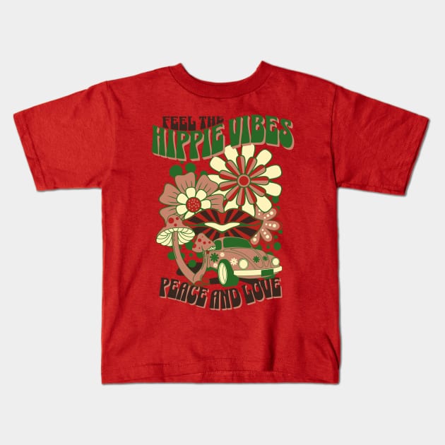 Hippie Vibes Kids T-Shirt by Liesl Weppen